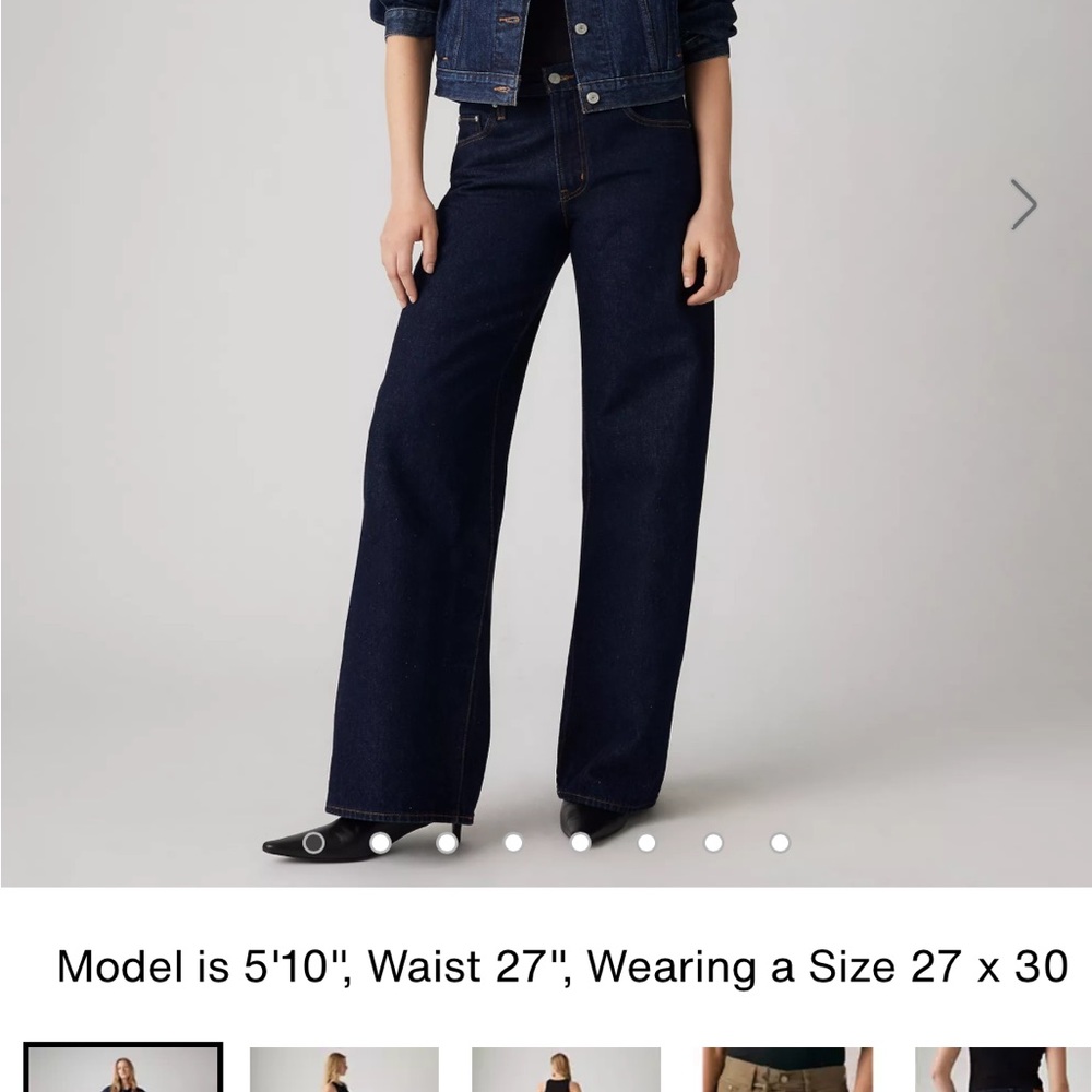 Levi's Women's Deep Indigo XL Baggy Straight Leg Jeans